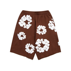 Denim Tears Brown Cotton Wreath Print Shorts