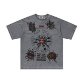 Duaa All Wired Anatomy Graphic Rhinestone Short Sleeve Tee