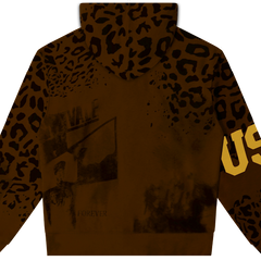 Vale Forever Cheetah Zip Up Hoodie Grey