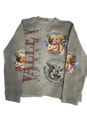 VALLEY DREAMS ANGEL VINTAGE Waffle Knit Long Sleeve Top