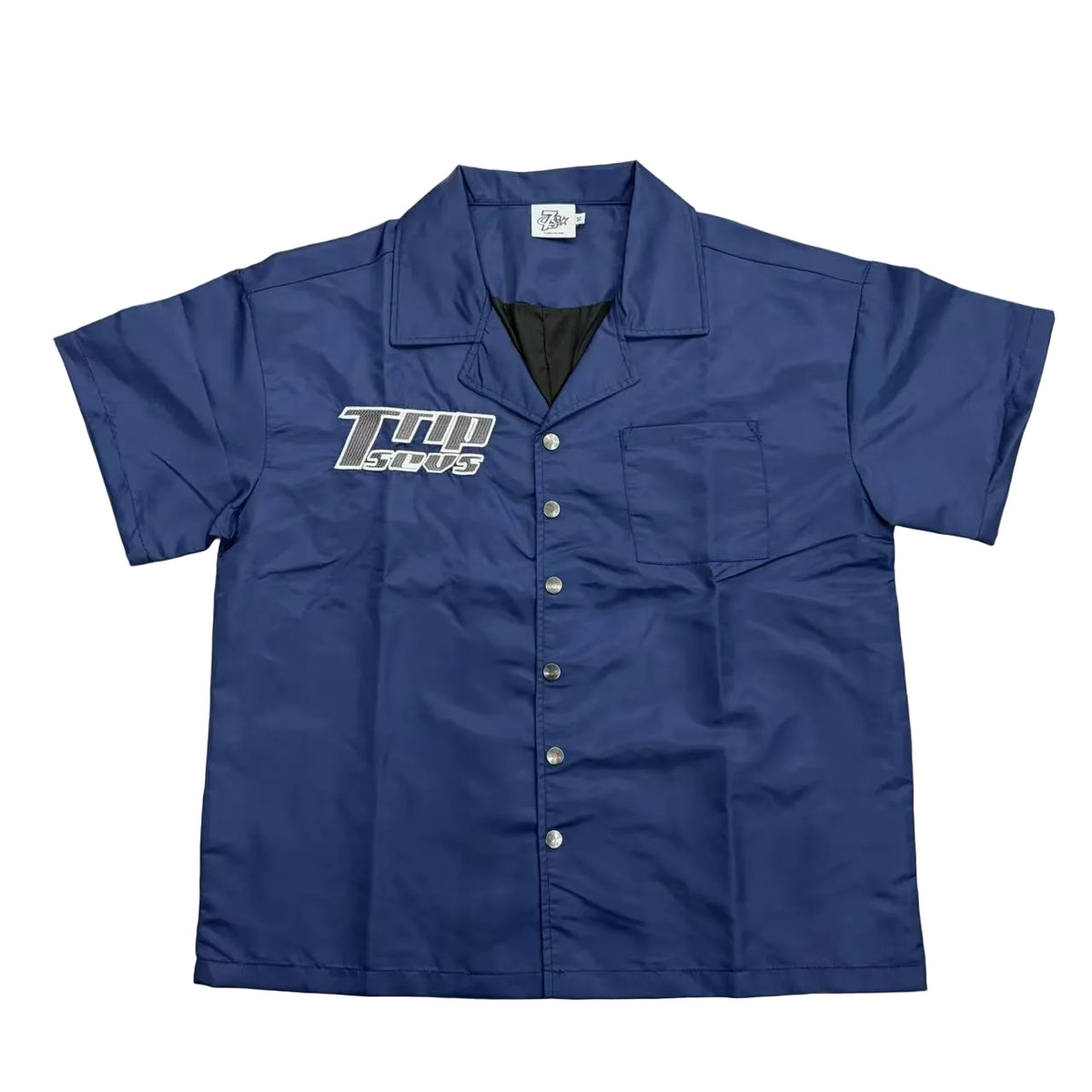 Triple Sevens Navy Blue Logo Short Sleeve Work Shirt