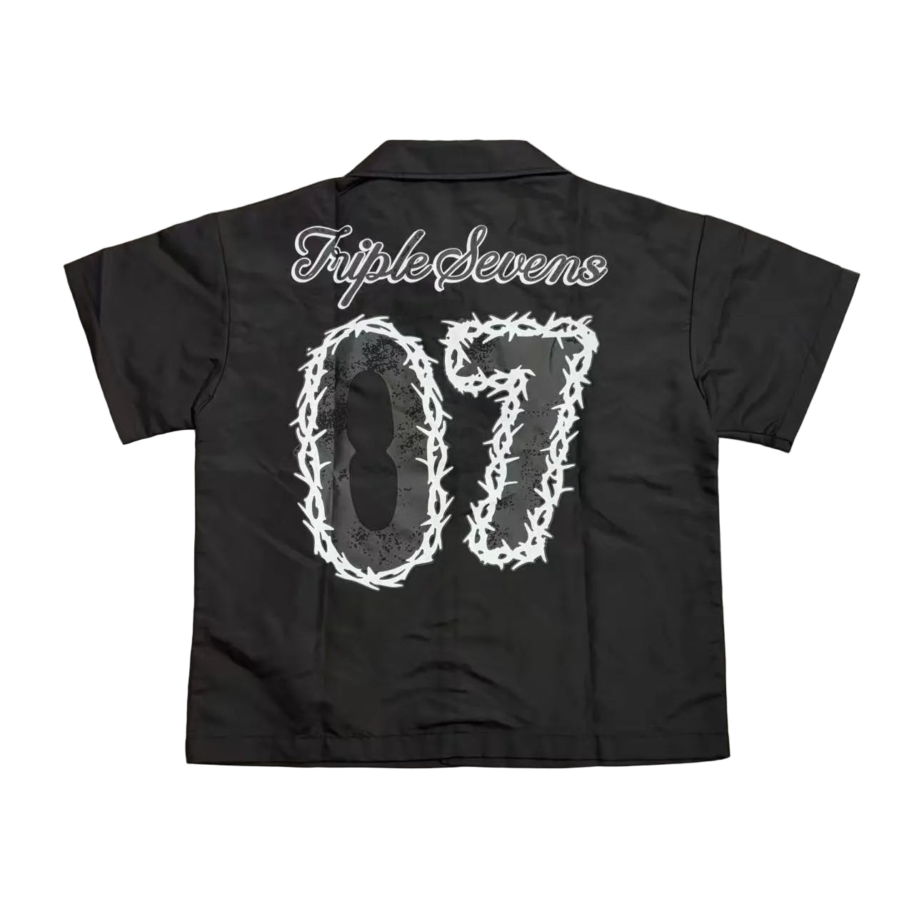 Triple Sevens Black Logo Short Sleeve Work Shirt