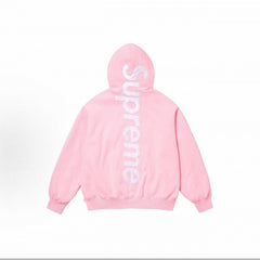Supreme Pink Vertical Logo Back Print Hoodie