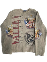 VALLEY DREAMS ANGEL VINTAGE Waffle Knit Long Sleeve Top