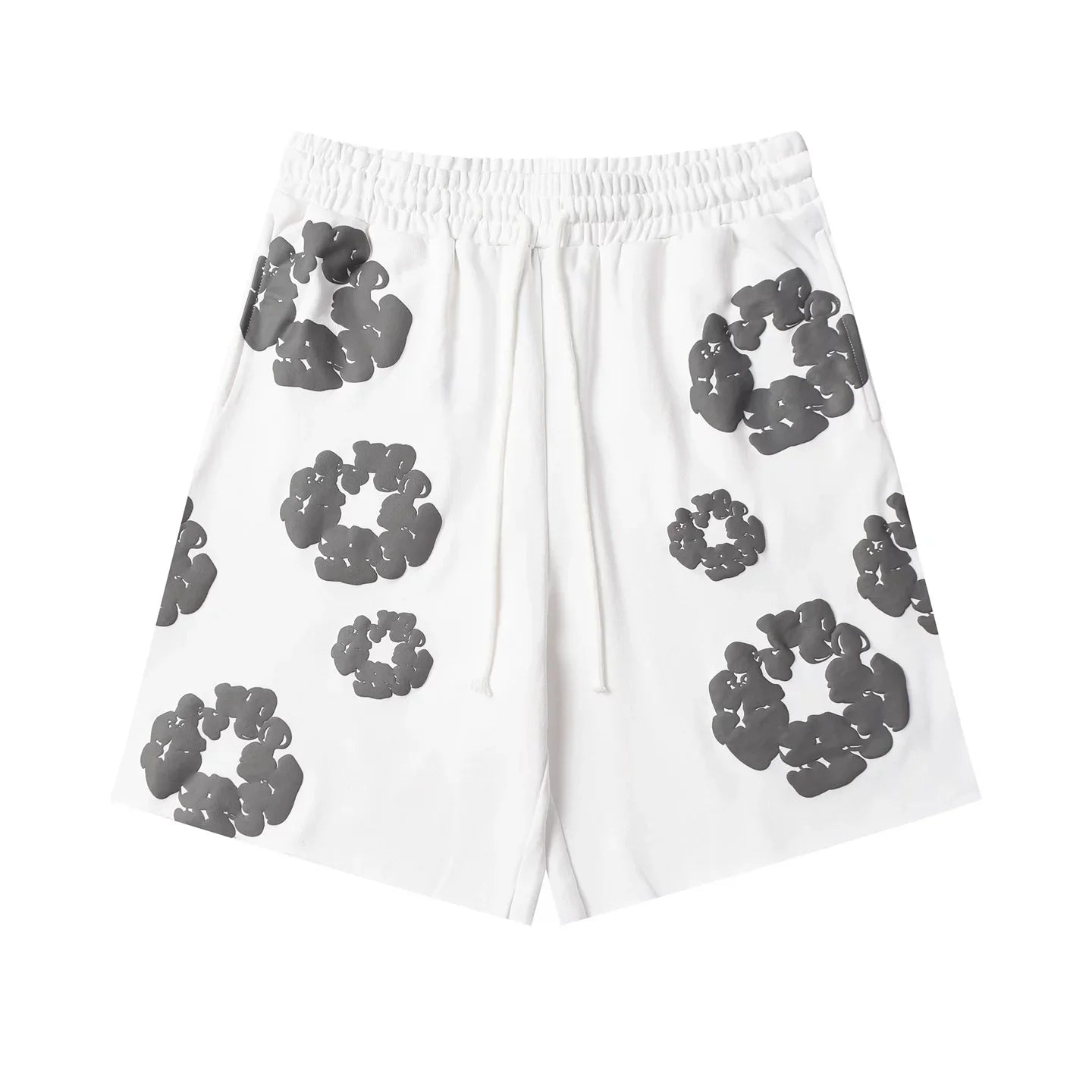 Denim Tears Cotton Wreath White Grey Unisex Sweat Shorts