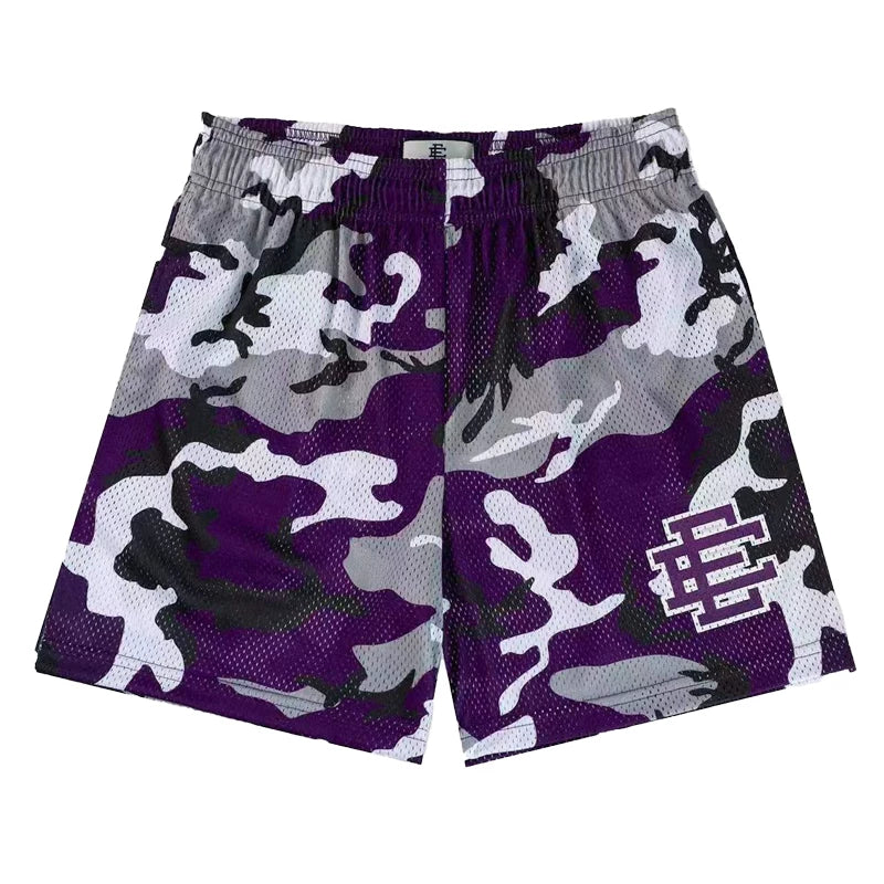 Eric Emanuel Camo Print Mesh Shorts