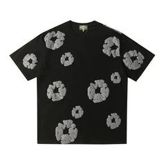 Denim Tears Cotton Wreath Black Grey Unisex Short Sleeve T Shirt