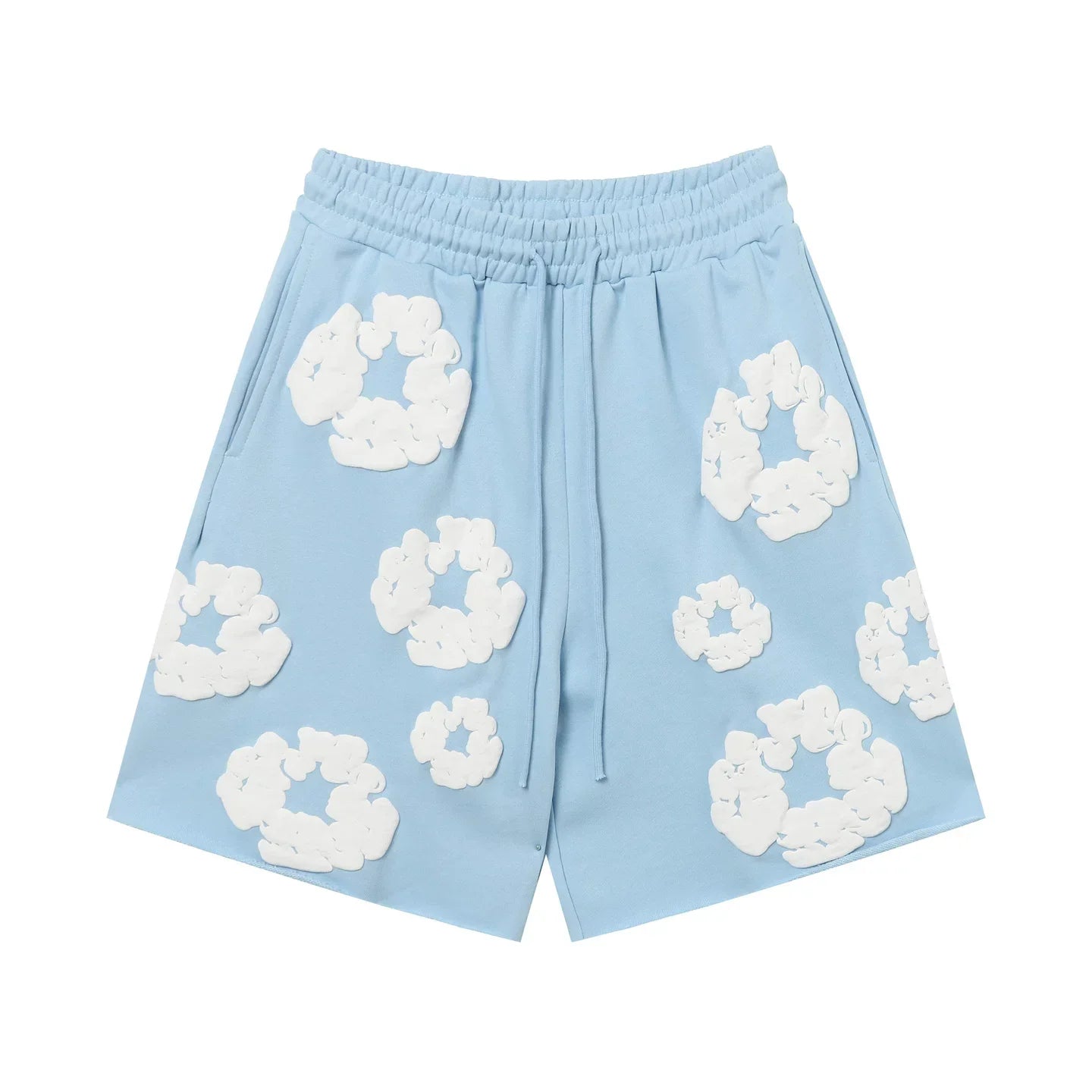 Denim Tears Cotton Wreath Light Blue Unisex Sweat Shorts