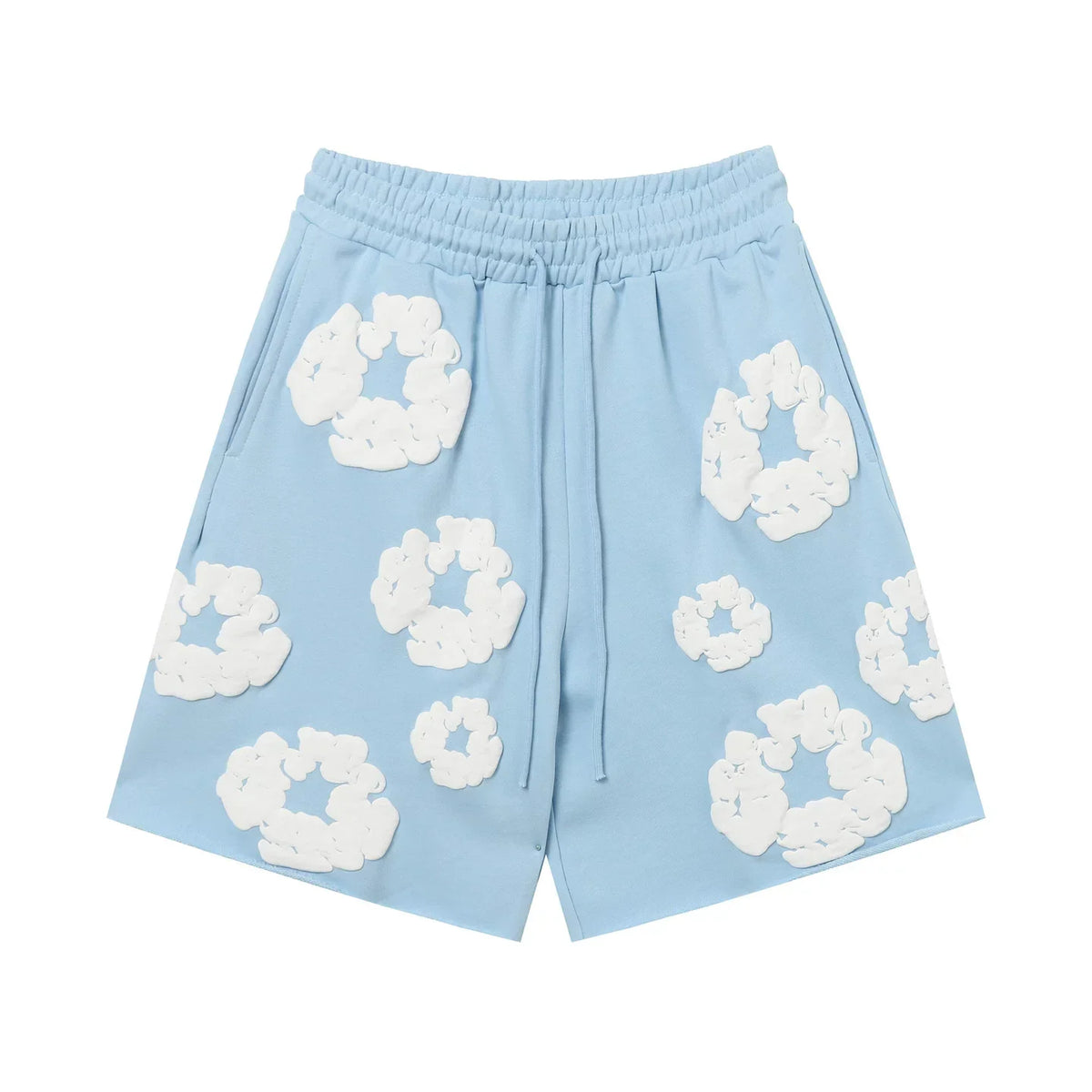 Denim Tears Cotton Wreath Light Blue Unisex Sweat Shorts