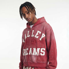 Vale Forever Classico Zip Up Hoodie Ruby Red