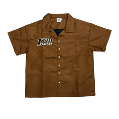 Triple Sevens Brown Logo Short Sleeve Work Shirt
