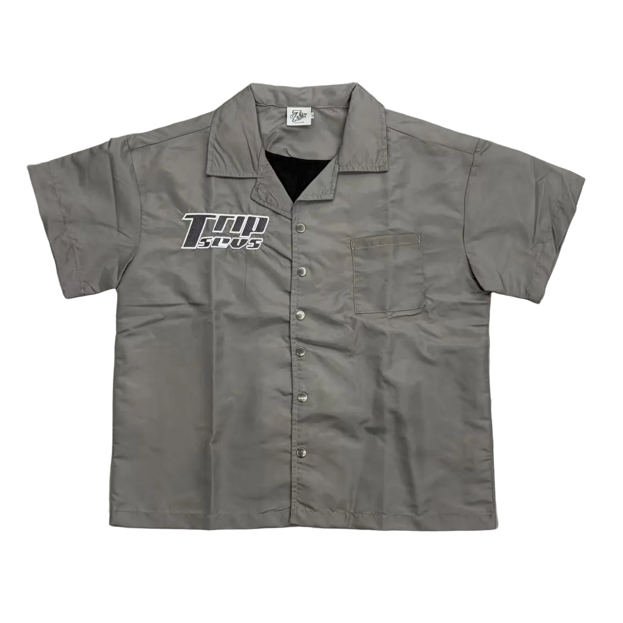 Triple Sevens Grey Logo Short Sleeve Work Shirt