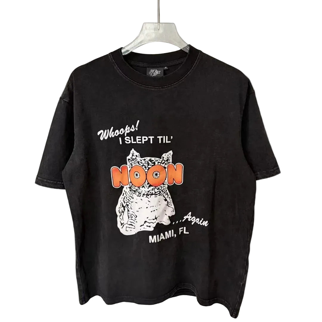 Triple Sevens Owl Noon Miami Vintage Washed Graphic Tee