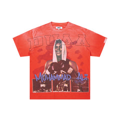 DUAA MUHAMMAD ALI BOXING RHINESTONE VINTAGE WASH T‑SHIRT