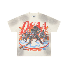 DUAA SPORT DIVISION HOCKEY RHINESTONE VINTAGE WASH T‑SHIRT