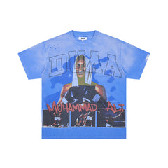 DUAA MUHAMMAD ALI BOXING RHINESTONE VINTAGE WASH T‑SHIRT