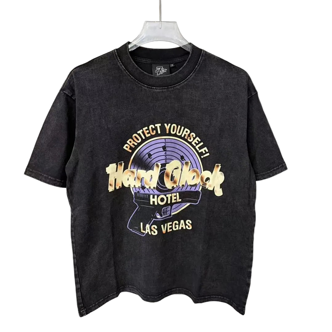 Triple Sevens Hard Glock Las Vegas Vintage Washed Graphic Tee