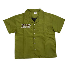 Triple Sevens Olive Green Logo Short Sleeve Work Shirt